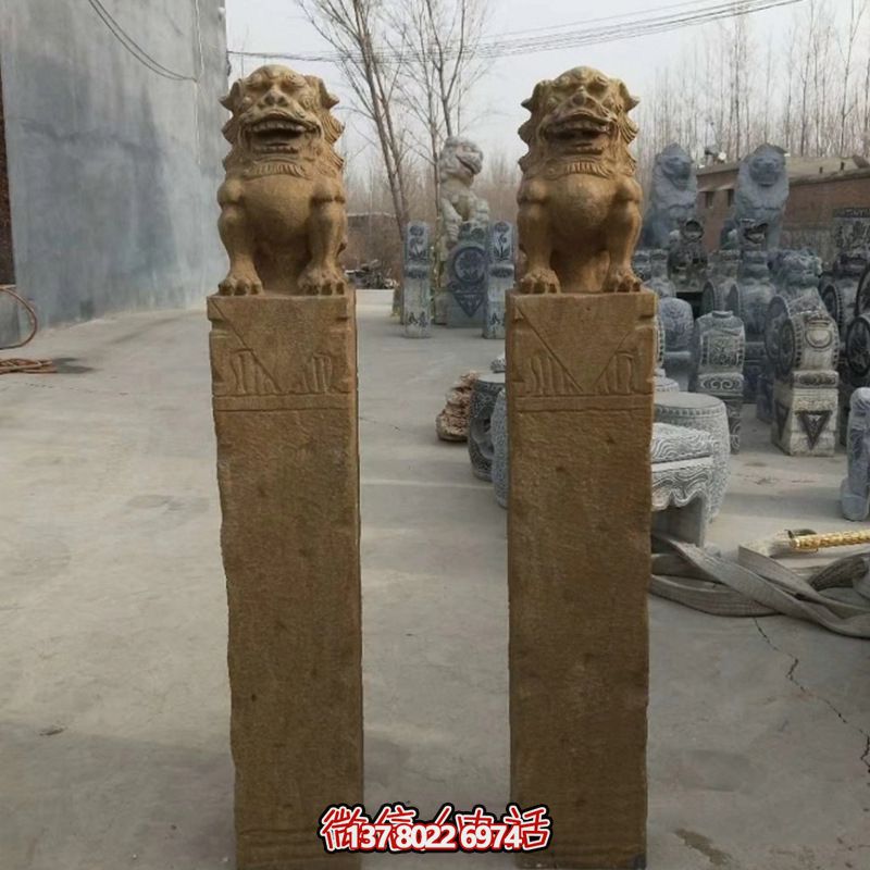 砂巖拴馬柱擺件,為你的寺廟門(mén)口增添優(yōu)雅氣息 砂巖拴馬柱擺件,為你的寺廟門(mén)口增添優(yōu)雅氣息