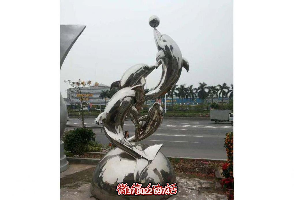 不銹鋼海豚雕塑,玩起來讓街道飛躍! 不銹鋼海豚雕塑,玩起來讓街道飛躍!