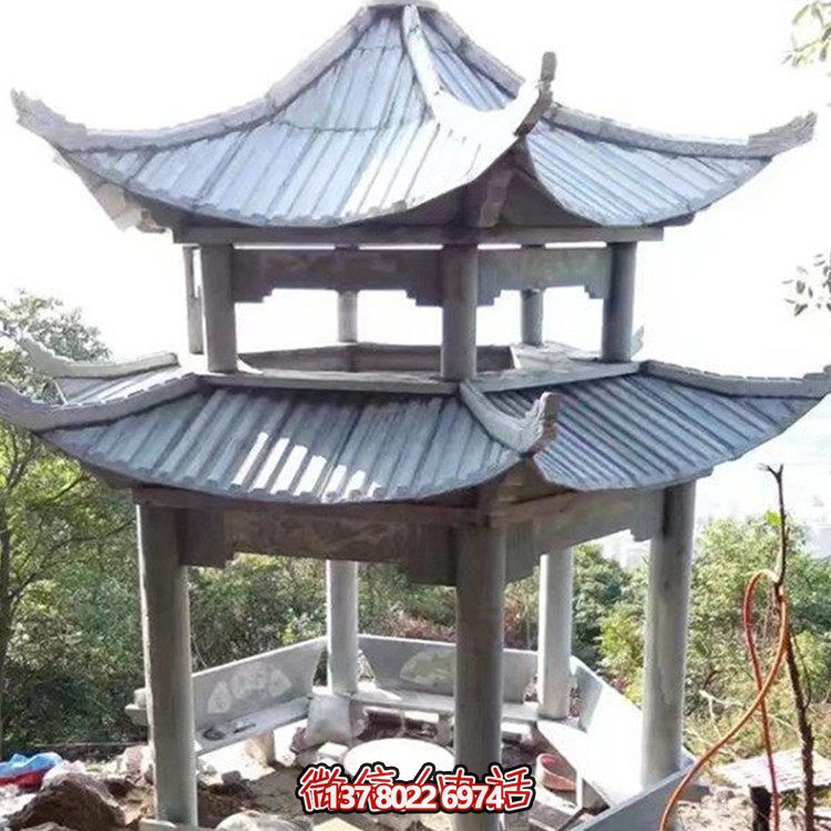 經典雙層大理石雕塑涼亭，給你不一樣的室外體驗