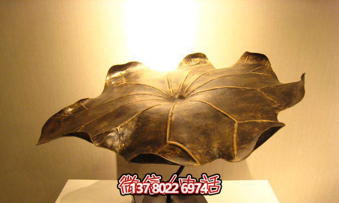 精美銅雕荷葉雕塑，添彩廣場環境