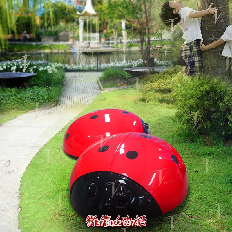 精美玻璃鋼瓢蟲雕塑，點亮公園