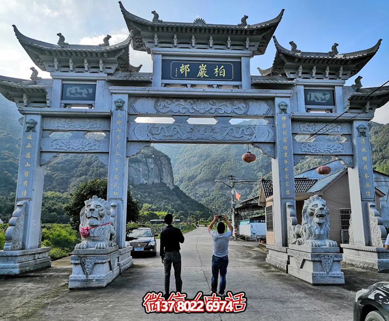 精美仿古斗拱石雕牌坊景區 精美仿古斗拱石雕牌坊景區