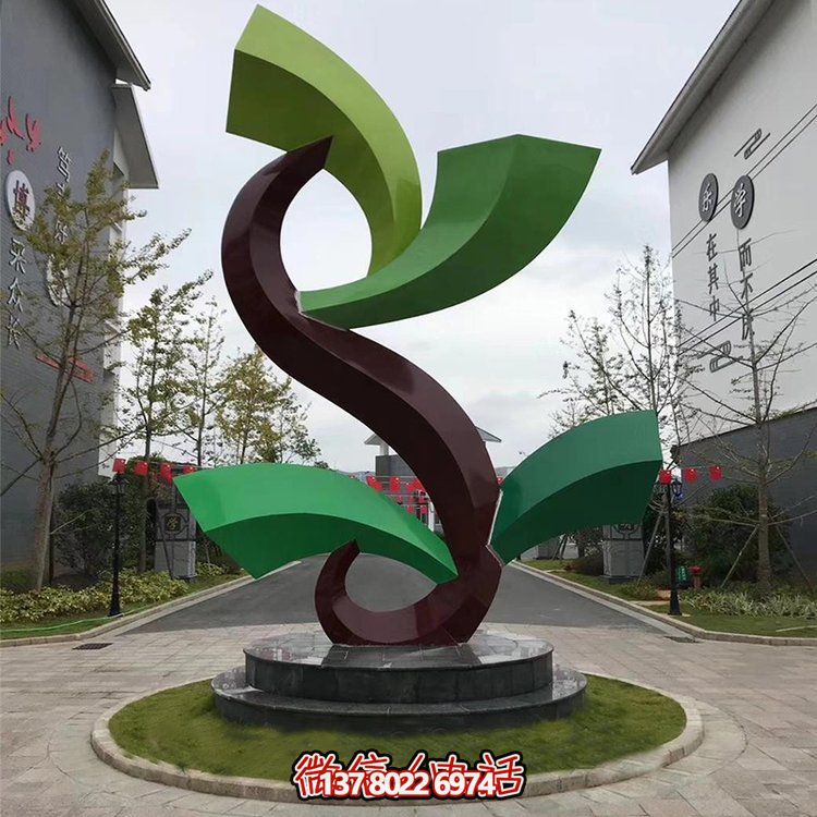 雕塑般的不銹鋼創意景觀，為你的小區或別墅增添幾何美感