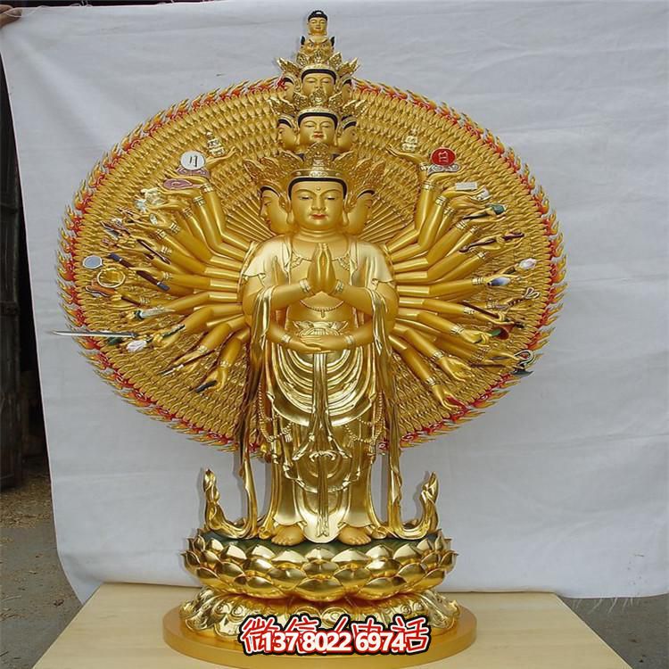 純金打造千手觀音雕塑，傳承宗教文化