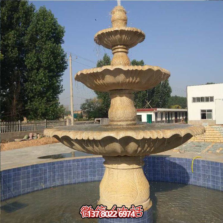 花崗巖噴泉流水?dāng)[件，給你不一樣的戶外廣場(chǎng)園林景觀雕塑