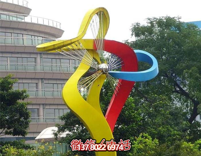 美輪美奐的不銹鋼彩虹舞景觀雕塑,點綴小區環境 美輪美奐的不銹鋼彩虹舞景觀雕塑,點綴小區環境