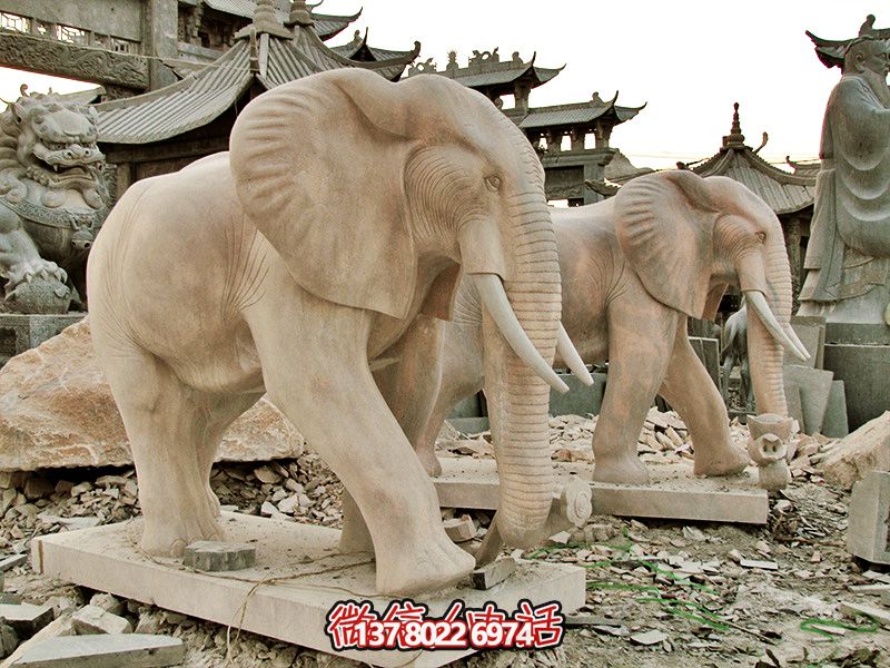 精美大理石石雕大象雕塑,美化戶外園林景區 精美大理石石雕大象雕塑,美化戶外園林景區