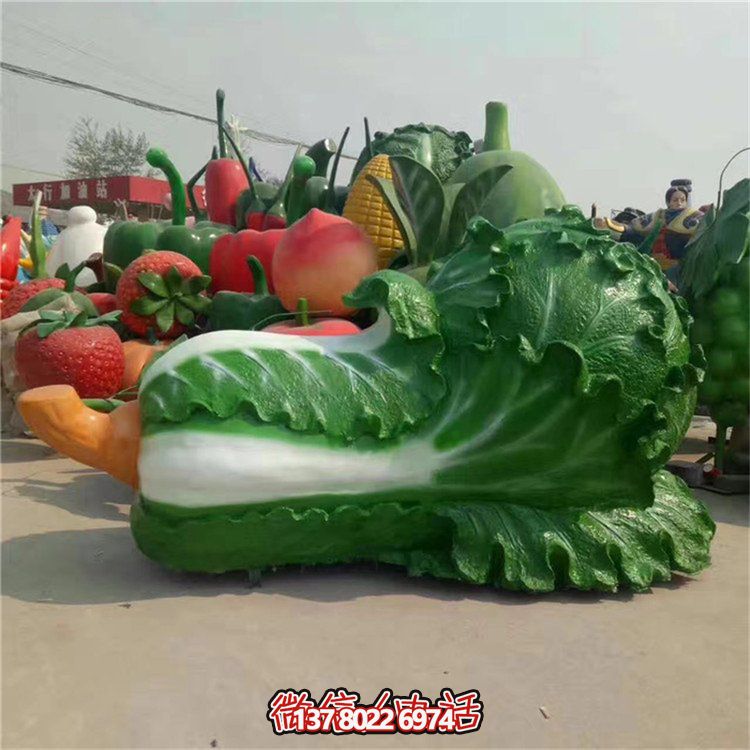 玻璃鋼仿真白菜雕塑，為您的園林戶外添彩