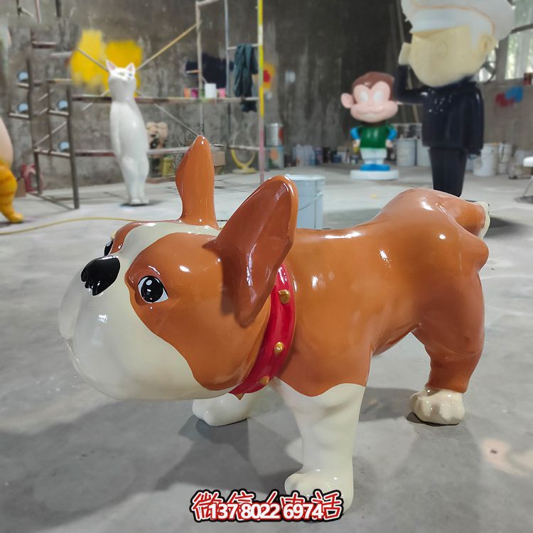 玻璃鋼彩繪創意游樂園狗雕塑 玻璃鋼彩繪創意游樂園狗雕塑
