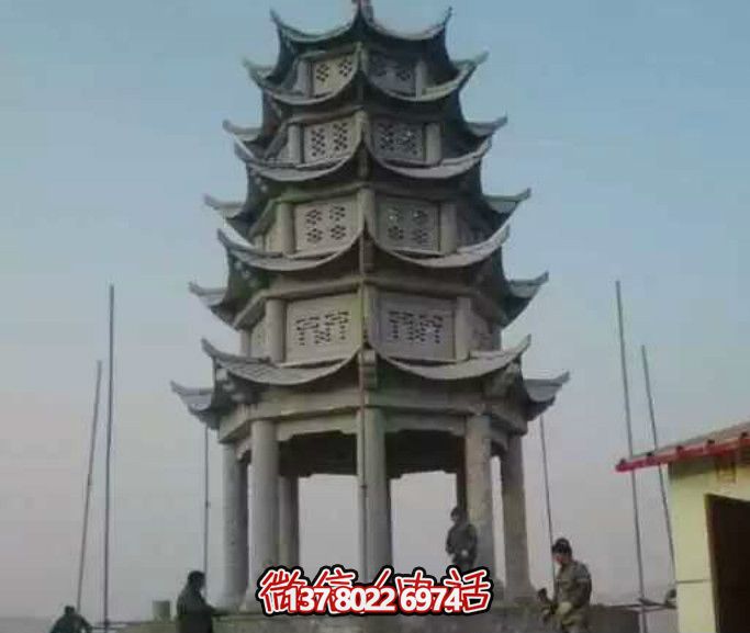 多層青石仿古塔涼亭,為你的寺院增添神秘氣息 多層青石仿古塔涼亭,為你的寺院增添神秘氣息
