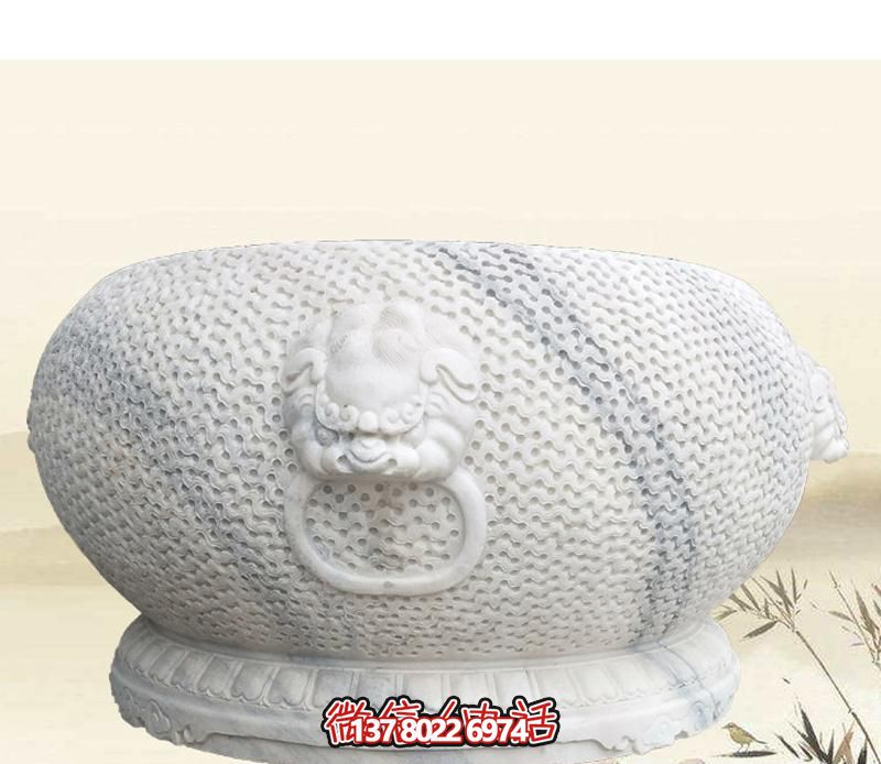精美狴犴圓形雕塑,點綴庭院水缸浮雕 精美狴犴圓形雕塑,點綴庭院水缸浮雕
