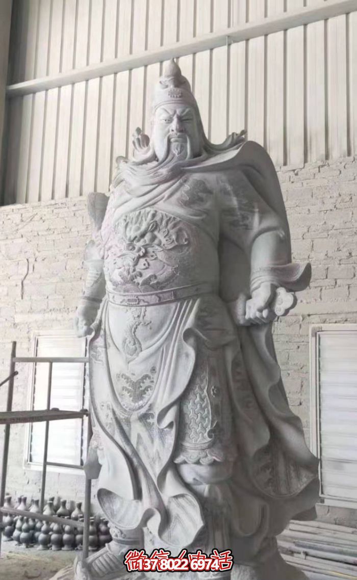 大理石石雕關公雕塑——引領大型戶外景觀 大理石石雕關公雕塑——引領大型戶外景觀
