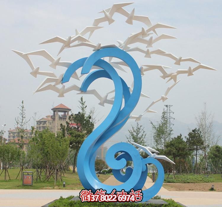 公園不銹鋼創意大雁雕塑 公園不銹鋼創意大雁雕塑