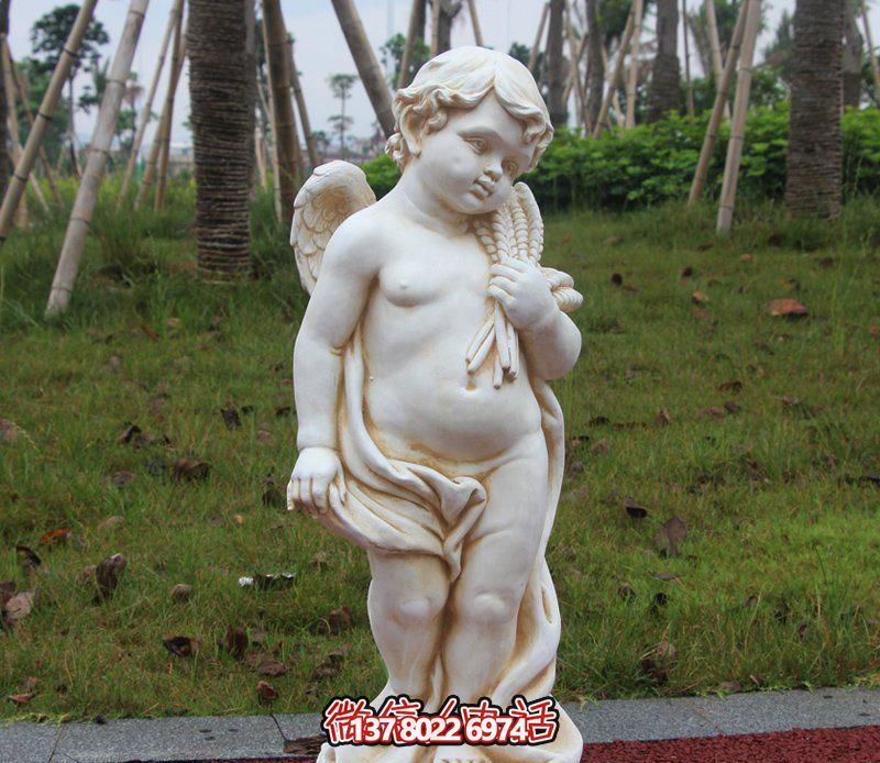 公園擺放西方小天使漢白玉雕塑 公園擺放西方小天使漢白玉雕塑