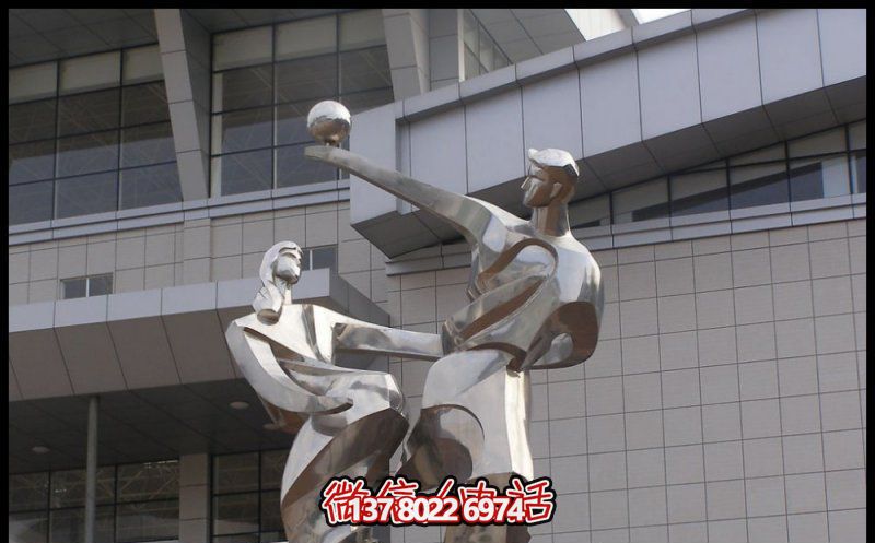 小區不銹鋼抽象情侶打籃球人物景觀雕塑 小區不銹鋼抽象情侶打籃球人物景觀雕塑