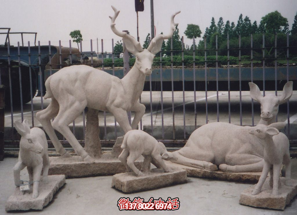 石材景觀動(dòng)物雕塑——梅花鹿 石材景觀動(dòng)物雕塑——梅花鹿